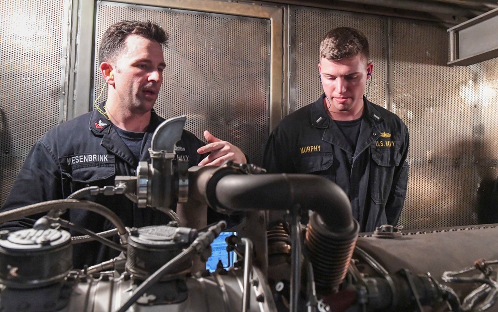 USS Wayne E. Meyer Conducts a Training Tour of Engine Rooms