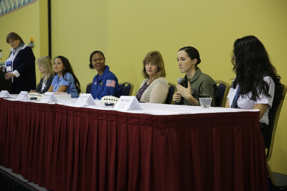 Marines Volunteer for Girls in Aviation Day