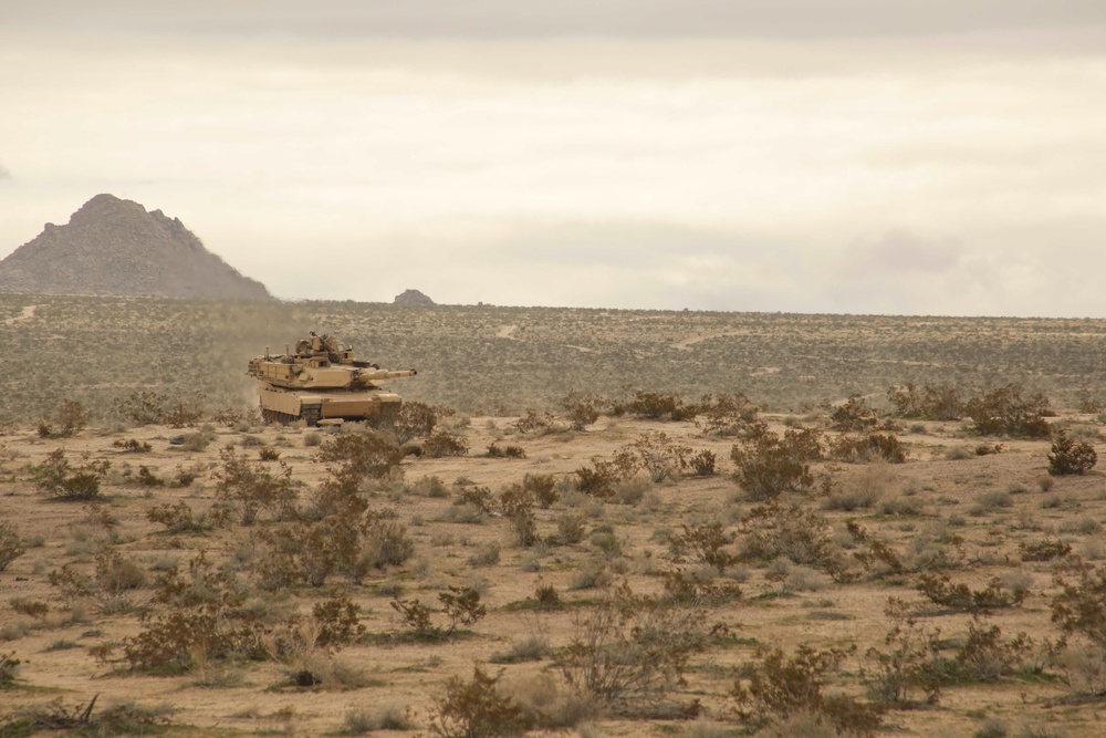 Abrams Tank Moving to a Breach Point