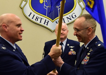 Lt. Col John relinquishes command of the 246th Intelligence Squadron