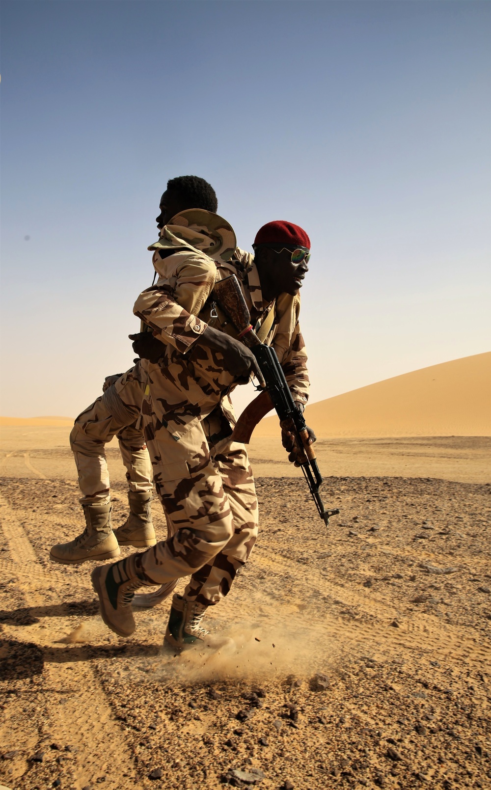 Simulated assault training during Flintlock 2017 in Chad