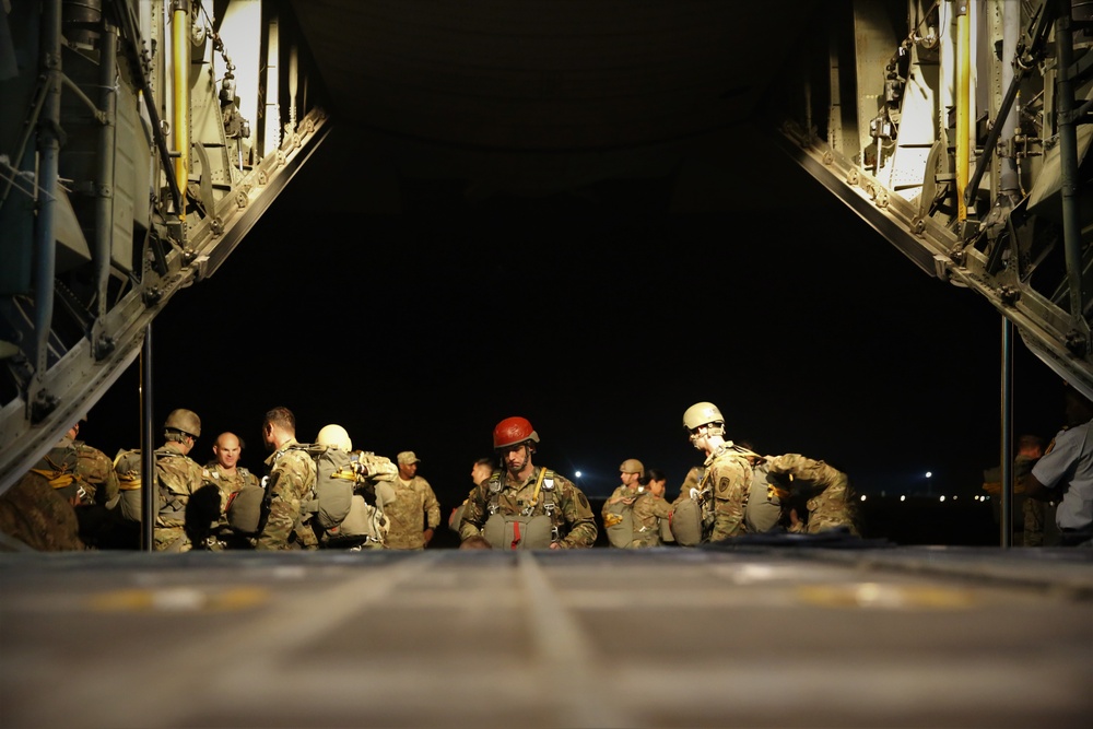 Static line jump and airdrop during Flintlock 2017 in Chad