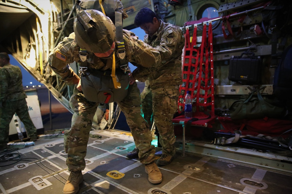 Static line jump and airdrop during Flintlock 2017 in Chad