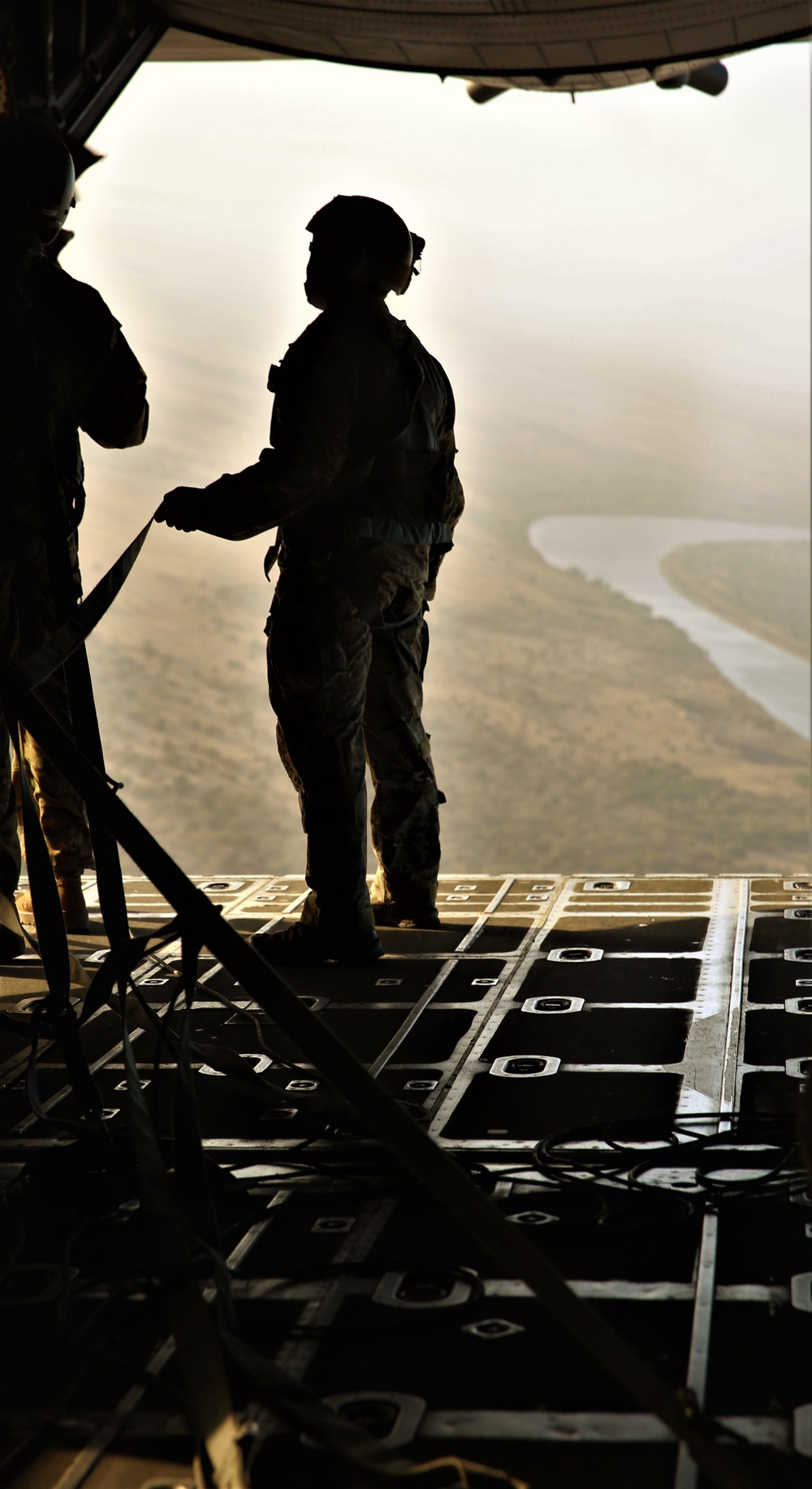 Static line jump and airdrop during Flintlock 2017 in Chad