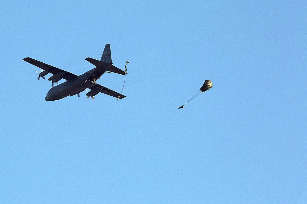 Static line jump and airdrop during Flintlock 2017 in Chad