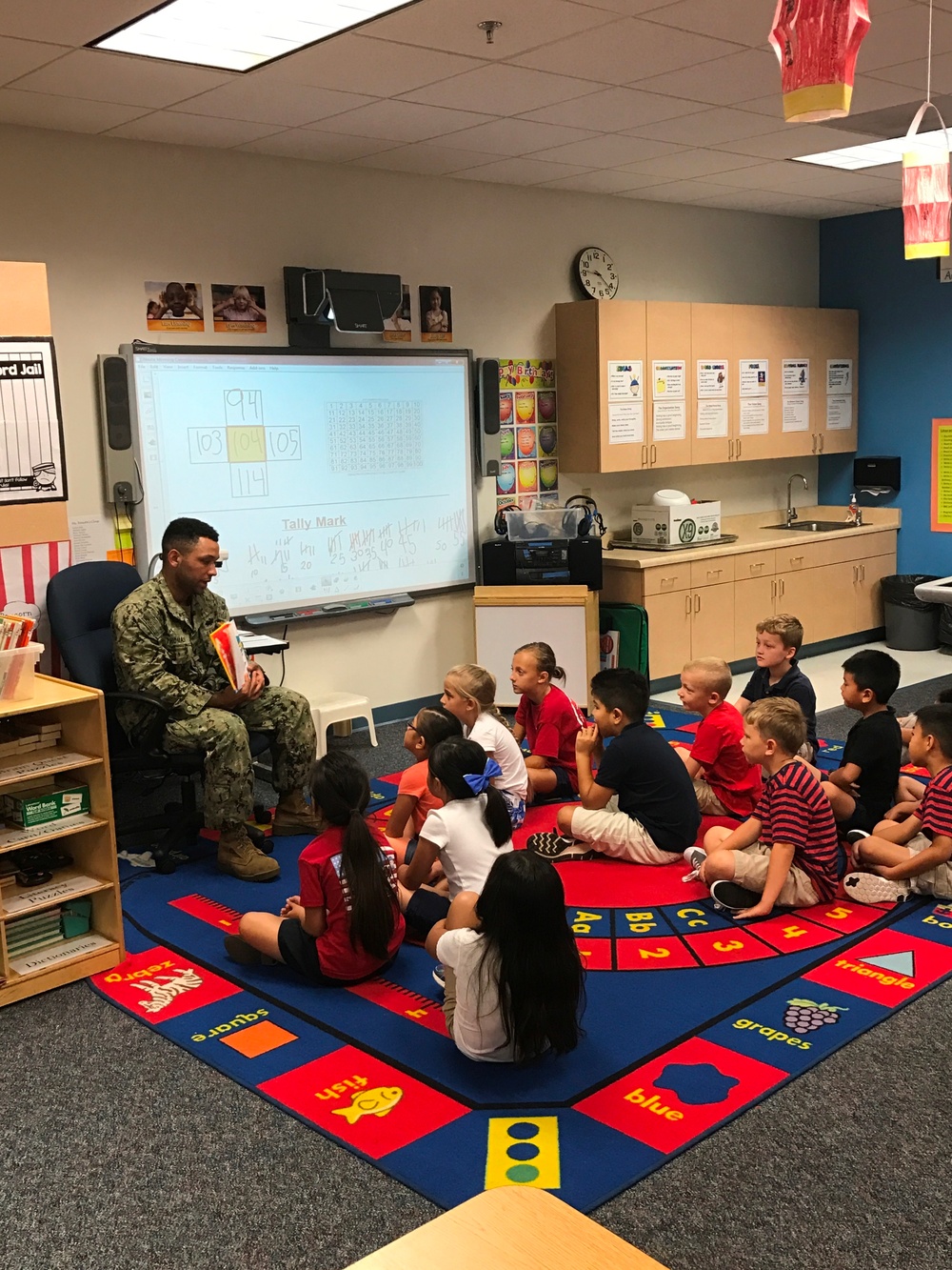 NMCB 1 Reads Books to Elementary School Students