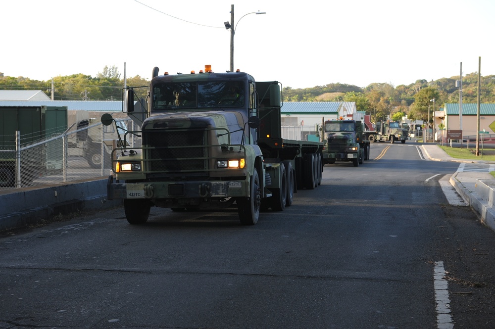 “Tartaros” transport generators to Fort Buchanan in preparation for RPME