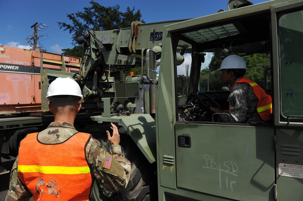 “Tartaros” transport generators to Fort Buchanan in preparation for RPME