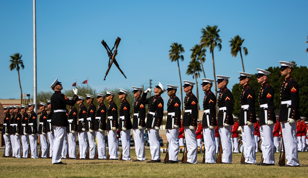 Battle Color Detachment Performs at MCAS Yuma