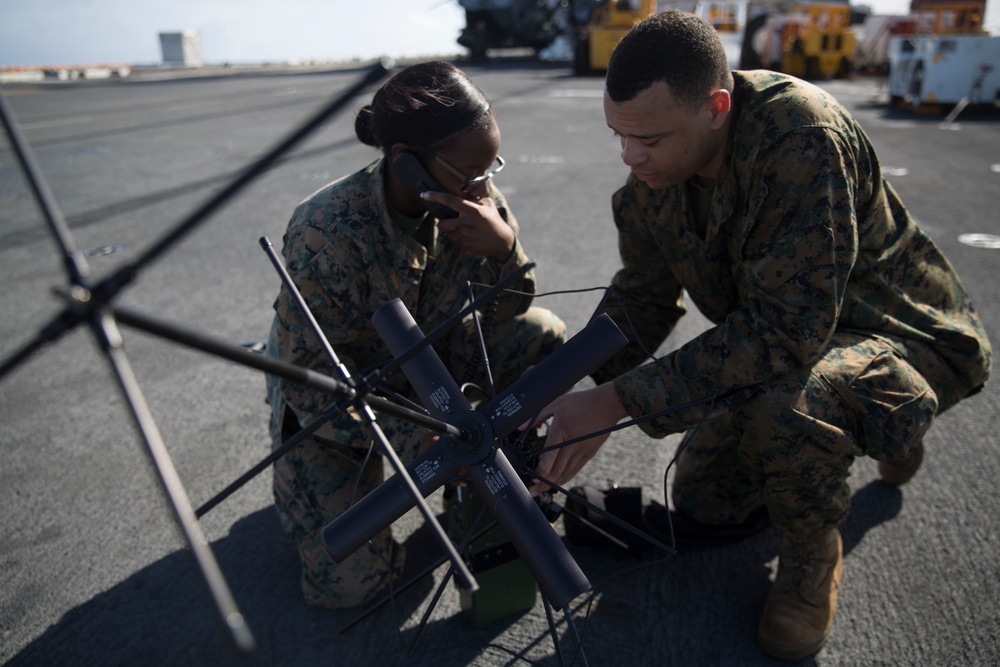 24th MEU Marines operate radios