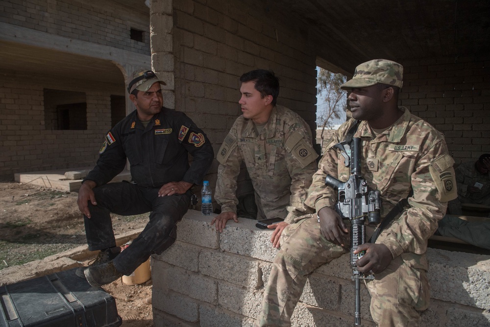 TF White Falcon conducting daily life at tactical assembly area