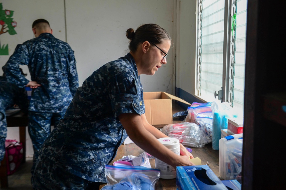 Lt. Paula Davidson Prepares For a Dental Procedure During Continuing Promise 2017