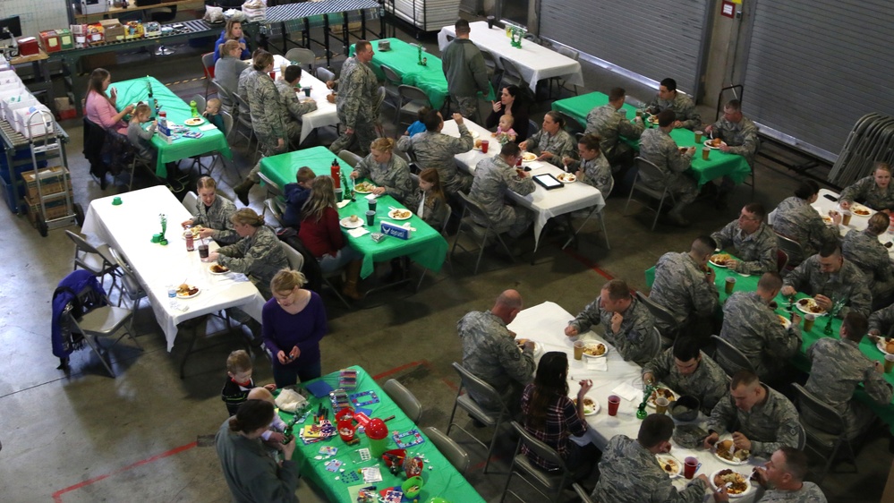 LRS Airmen and families potluck