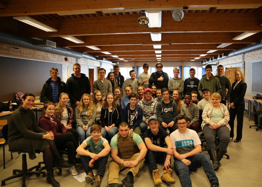 Norwegian Secondary School Welcomes Marine Rotational Force Europe 17.1