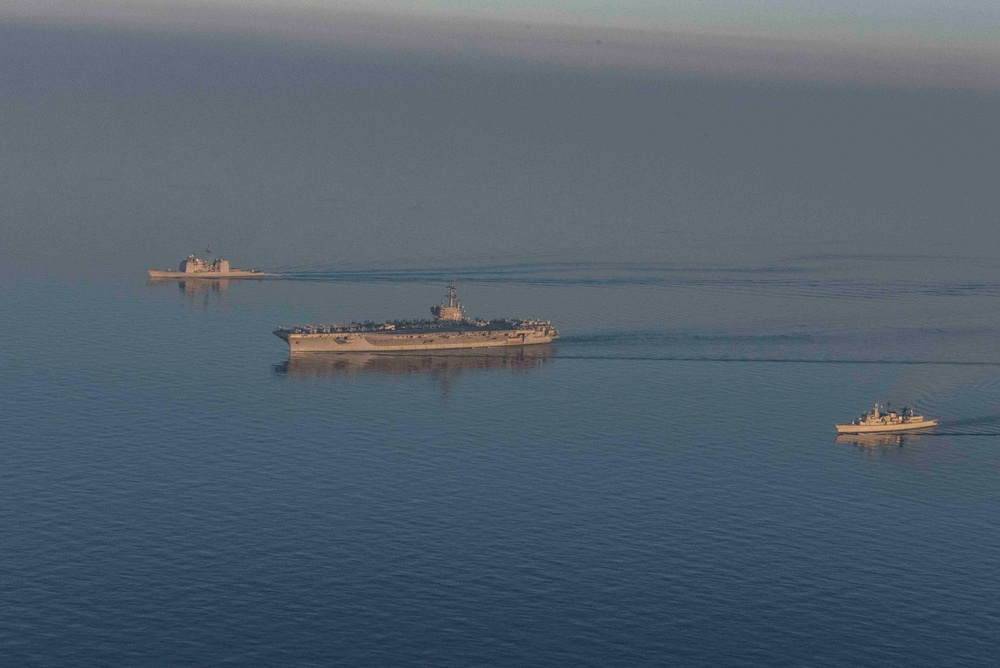 he George H.W. Bush Carrier Strike Group is conducting naval operations in the U.S. 6th Fleet area of operations in support of U.S. national security interests.