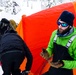 Alpine guide Derrick Pierson explains the hazards of cold-weather camping at Mount Rainier National Park, Washington