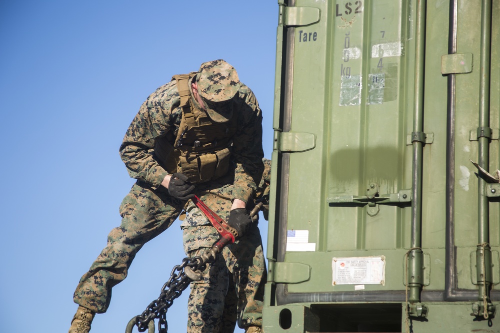 Marines with 2nd TSB practice motor transport