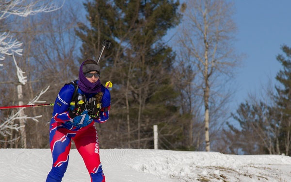 Biathlete Descends Hill