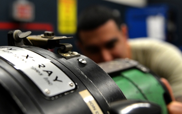 Falcon parts receive x-rays