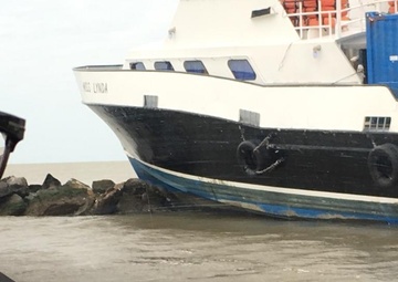 Coast Guard responds to ship grounding near Cameron, Louisiana