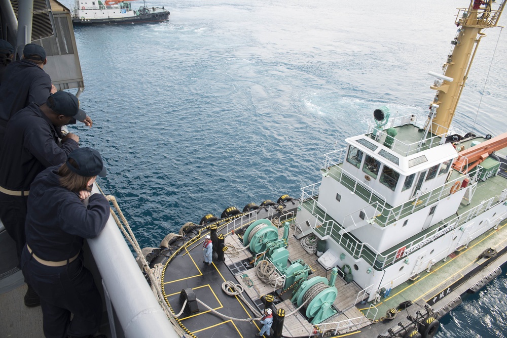 USS Bonhomme Richard (LHD 6) Departs White Beach Naval Facility