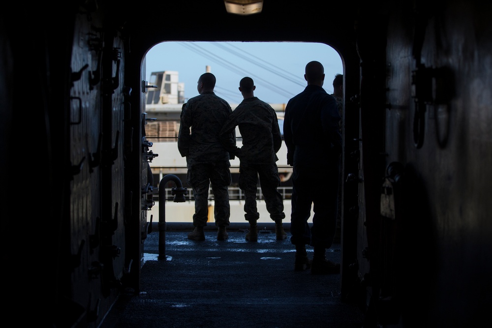 USS Carter Hall conducts replenishment-at-sea