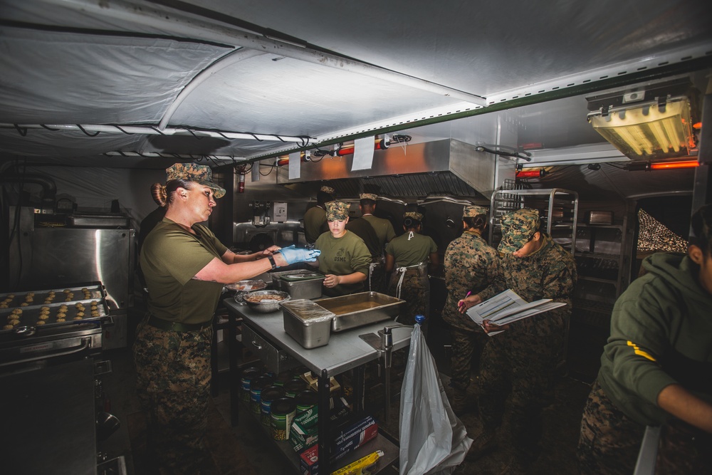 1st Marine Logistics Group Food Service Company Participating in WPT Hill Competition