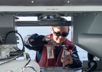 GHWB is the flagship of Carrier Strike Group (CSG) 2, which is comprised of the staff of CSG-2; GHWB; the nine squadrons and staff of Carrier Air Wing (CVW) 8; Destroyer Squadron (DESRON) 22 staff and guided-missile destroyers USS Laboon (DDG 58) and USS
