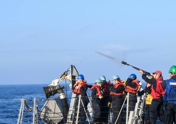 USS Wayne E. Meyer Conducts a Replenishment-at-Sea