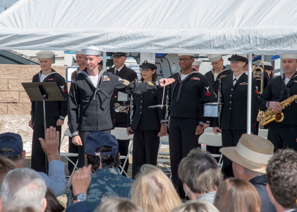 Navy Band Southwest Plays During Navy Yacht Club Opening Ceremony