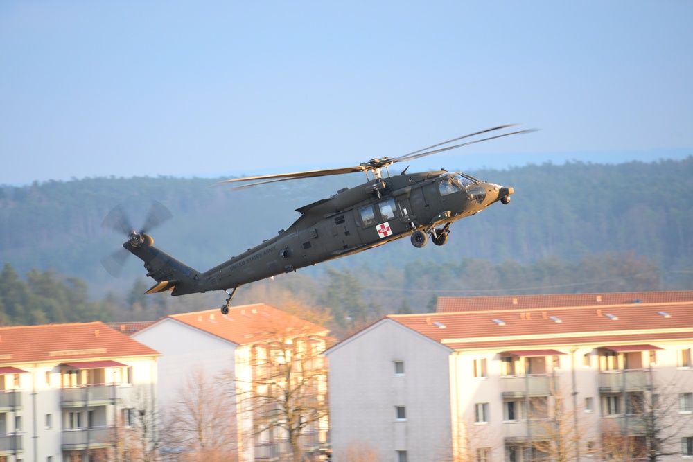 UH-60 Black Hawk Helicopter Traffic Pattern Training Flight