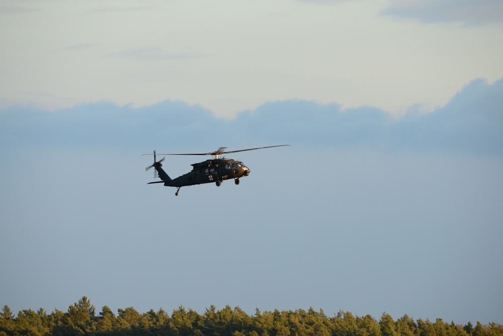 UH-60 Black Hawk Helicopter Traffic Pattern Training Flight