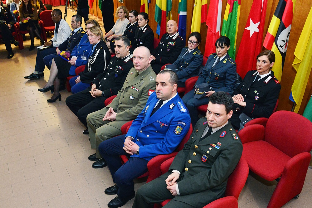 5th “Gender Protection in Peace Operations” Course and “International Woman’s Day” at Center of Excellence for Stability Police Units (CoESPU) Vicenza, Italy