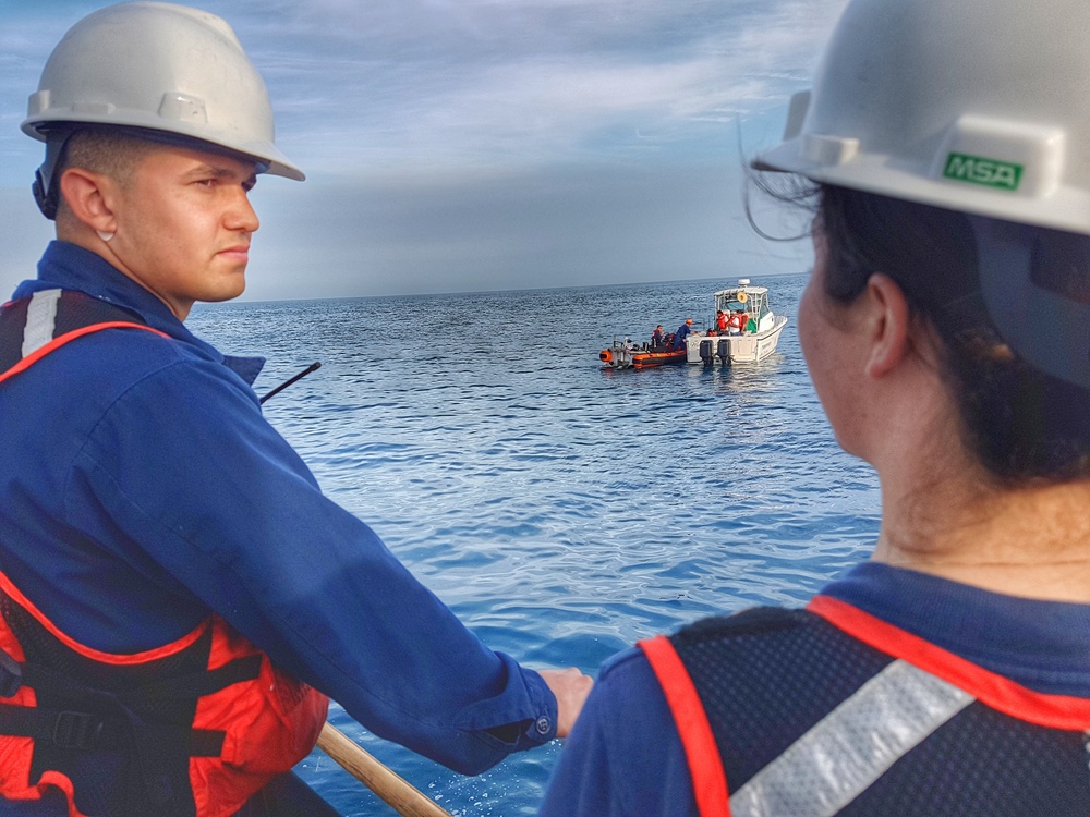 Coast Guard rescues 3 after boat floods 100 miles offshore