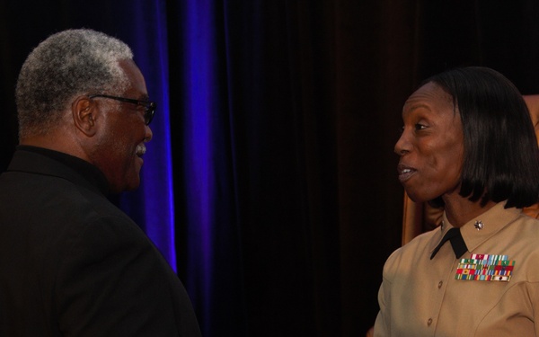 Marines Present Excellence in Leadership Award at MEAC Hall of Fame Brunch