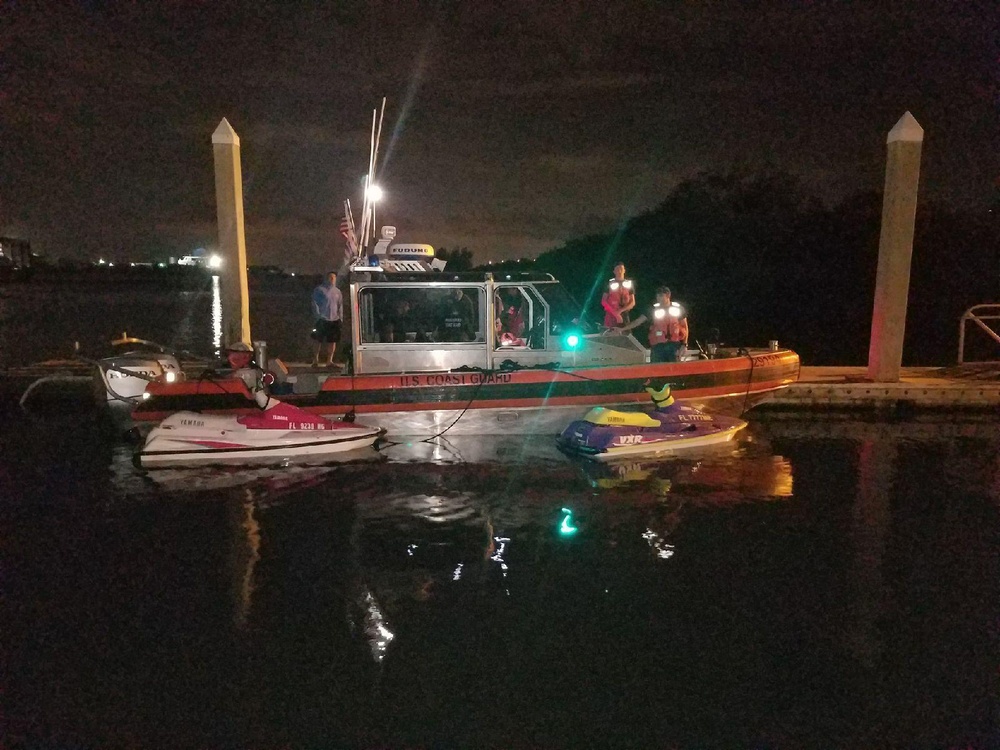 Coast Guard rescues 2 missing jet skiers in Tampa Bay