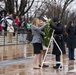 High school students participating in the United States Senate Youth Program lay a wreath at the Tomb of the Unknown Soldier