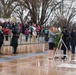 High school students participating in the United States Senate Youth Program lay a wreath at the Tomb of the Unknown Soldier