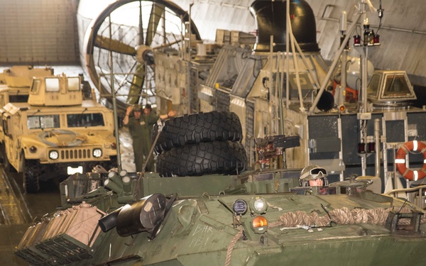 Battalion Landing Team (BLT) 2/5 Marines Conduct Vehicle Operations Aboard USS Bonhomme Richard (LHD 6)