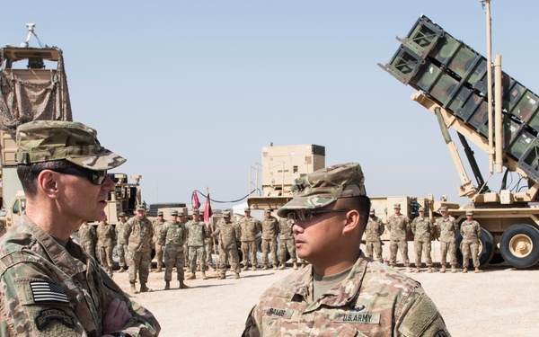 CENTCOM commander visits deployed Airmen and Soldiers