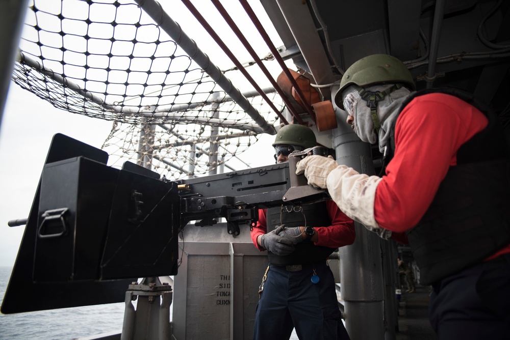 USS Bonhomme Richard (LHD 6) .50-caliber Machine Gun SCAT Training