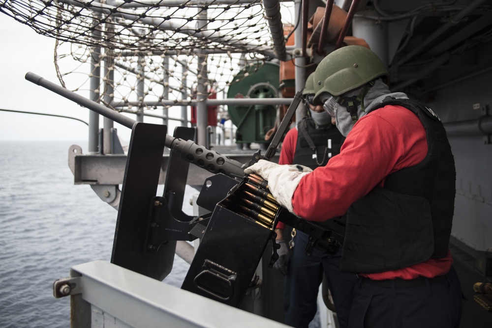 USS Bonhomme Richard (LHD 6) .50-caliber Machine Gun SCAT Training