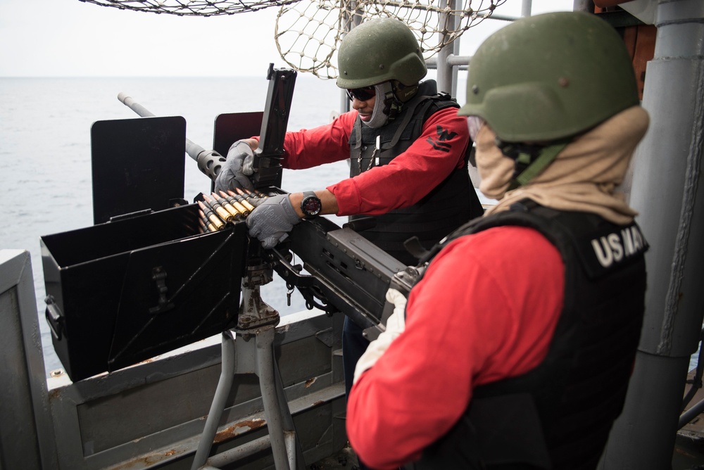 USS Bonhomme Richard (LHD 6) .50-caliber Machine Gun SCAT Training