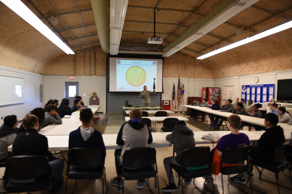 Winston Salem School Social Studies Club visits the N.C. Air National Guard