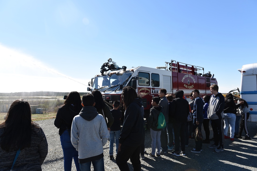 Winston Salem School Social Studies Club visits the N.C. Air National Guard