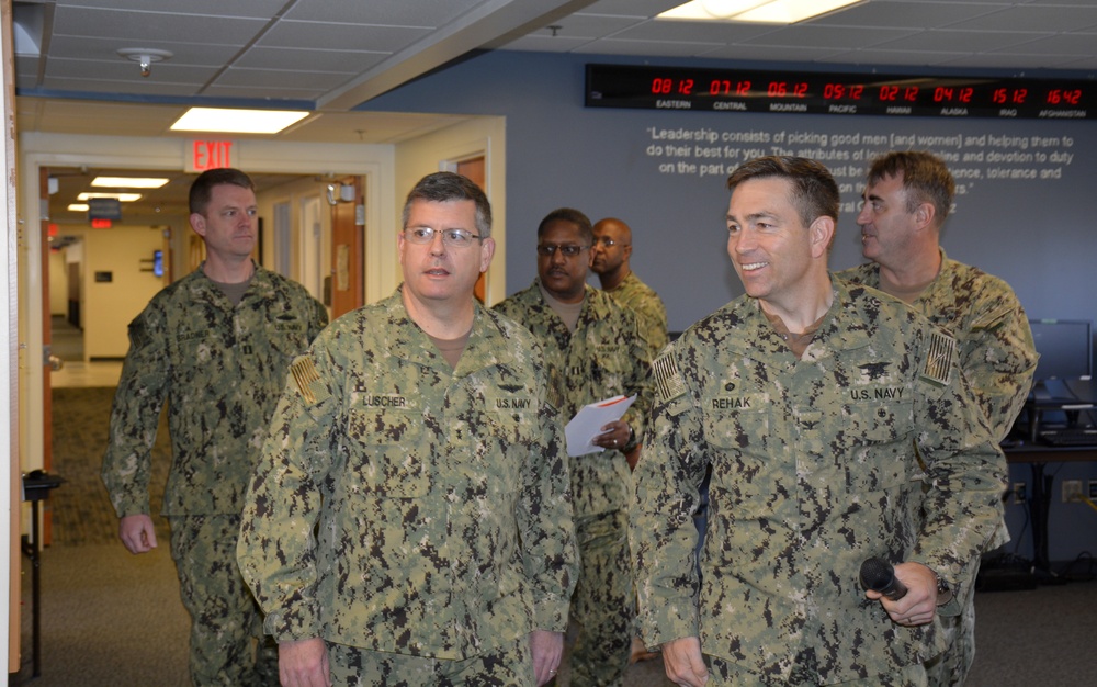 Rear Adm. Luscher Prepares to Address ECRC