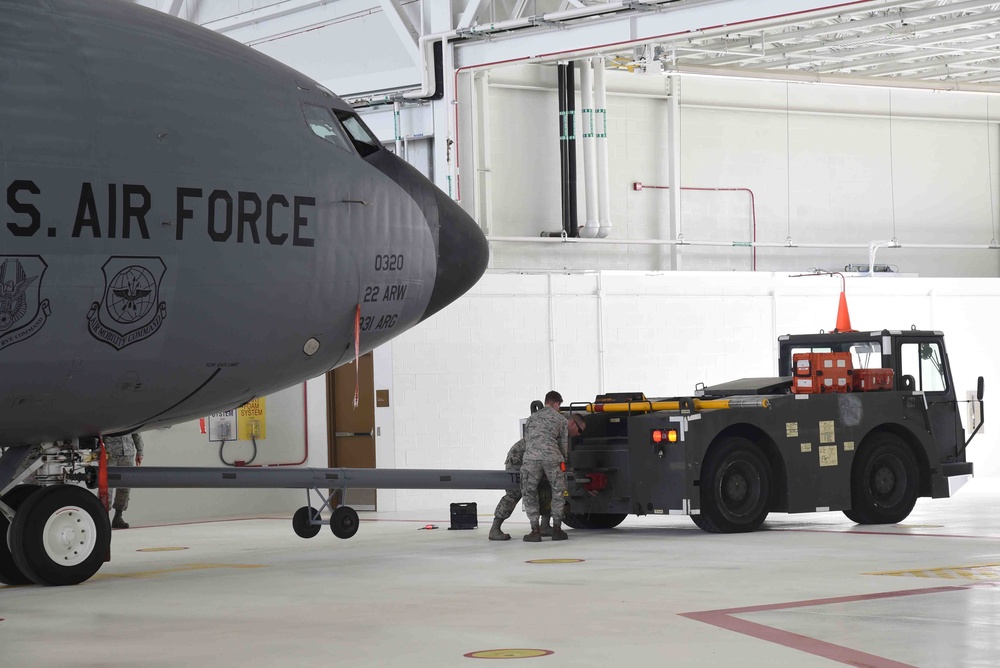 McConnell utilizes KC-46 Pegasus hangar