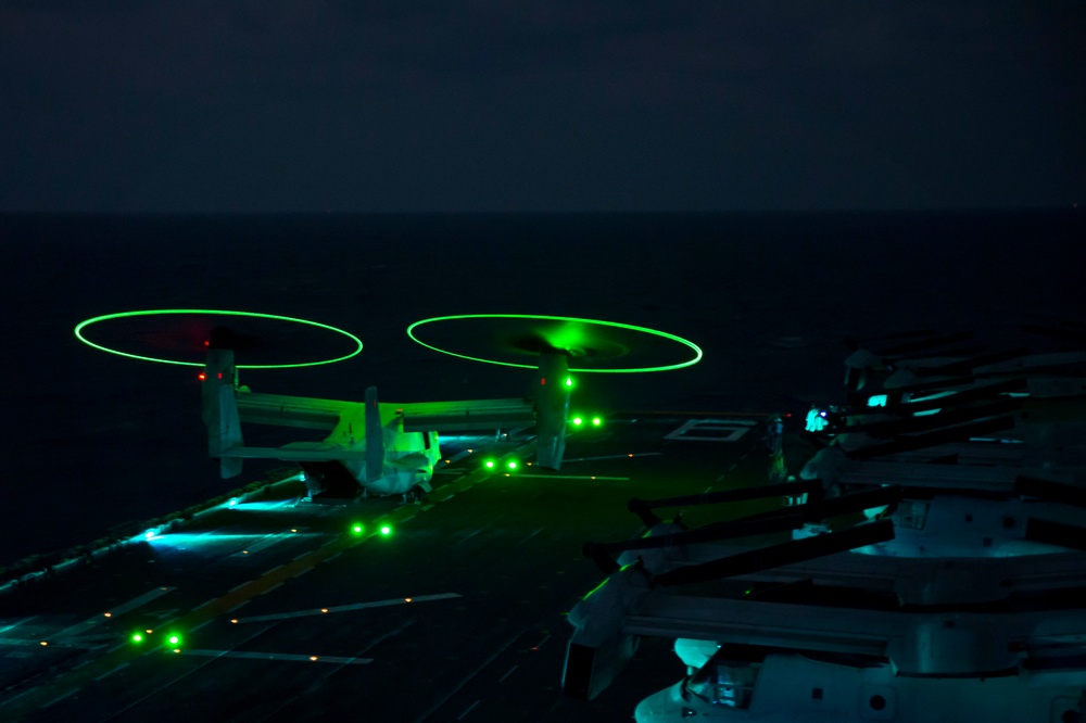 USS Bonhomme Richard (LHD 6) Night Flight Ops