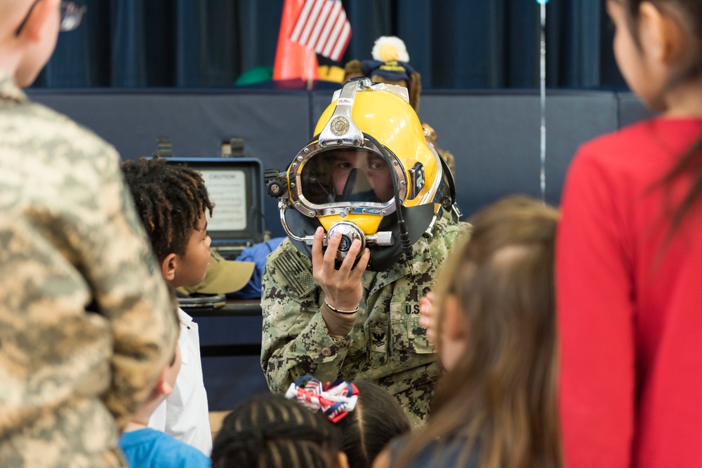 Navy Divers Visit Central Elementary School