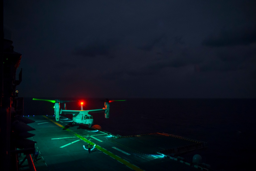 USS Bonhomme Richard (LHD 6) Night Flight Ops